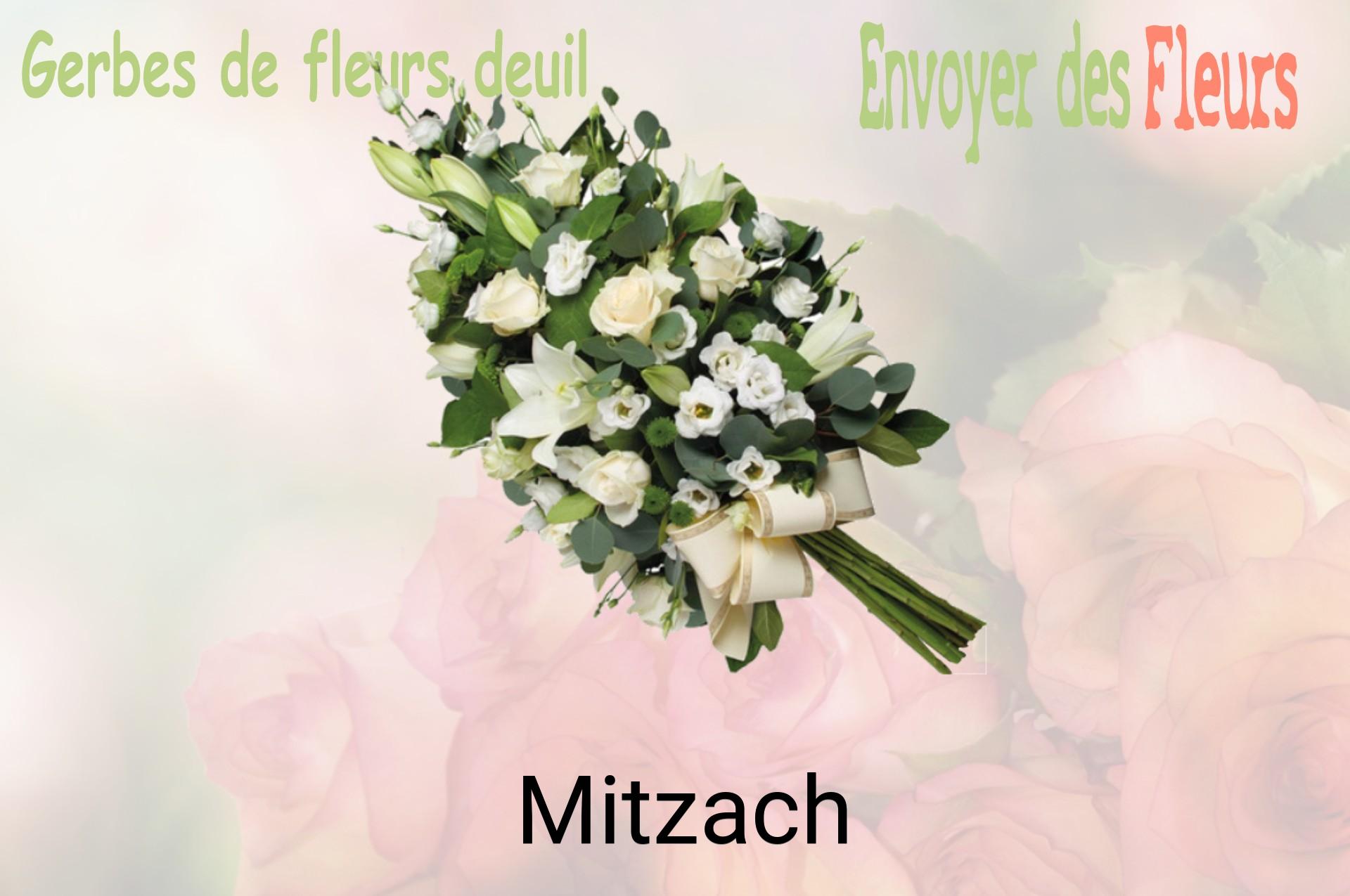 Gerbe de fleurs de deuil livrée à Mitzach